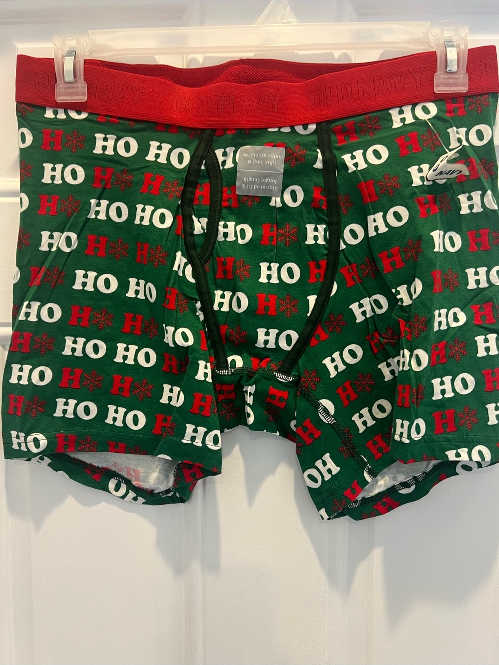 Old Navy Men’s Size XL Holiday Print  Green Boxer Briefs 6" Inseam NWT #856